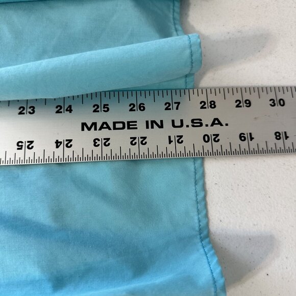 Vtg Womens Aqua Shirt Dress Belted Pockets By Vicki Waynes Midi 80s Housewife - Picture 14 of 14